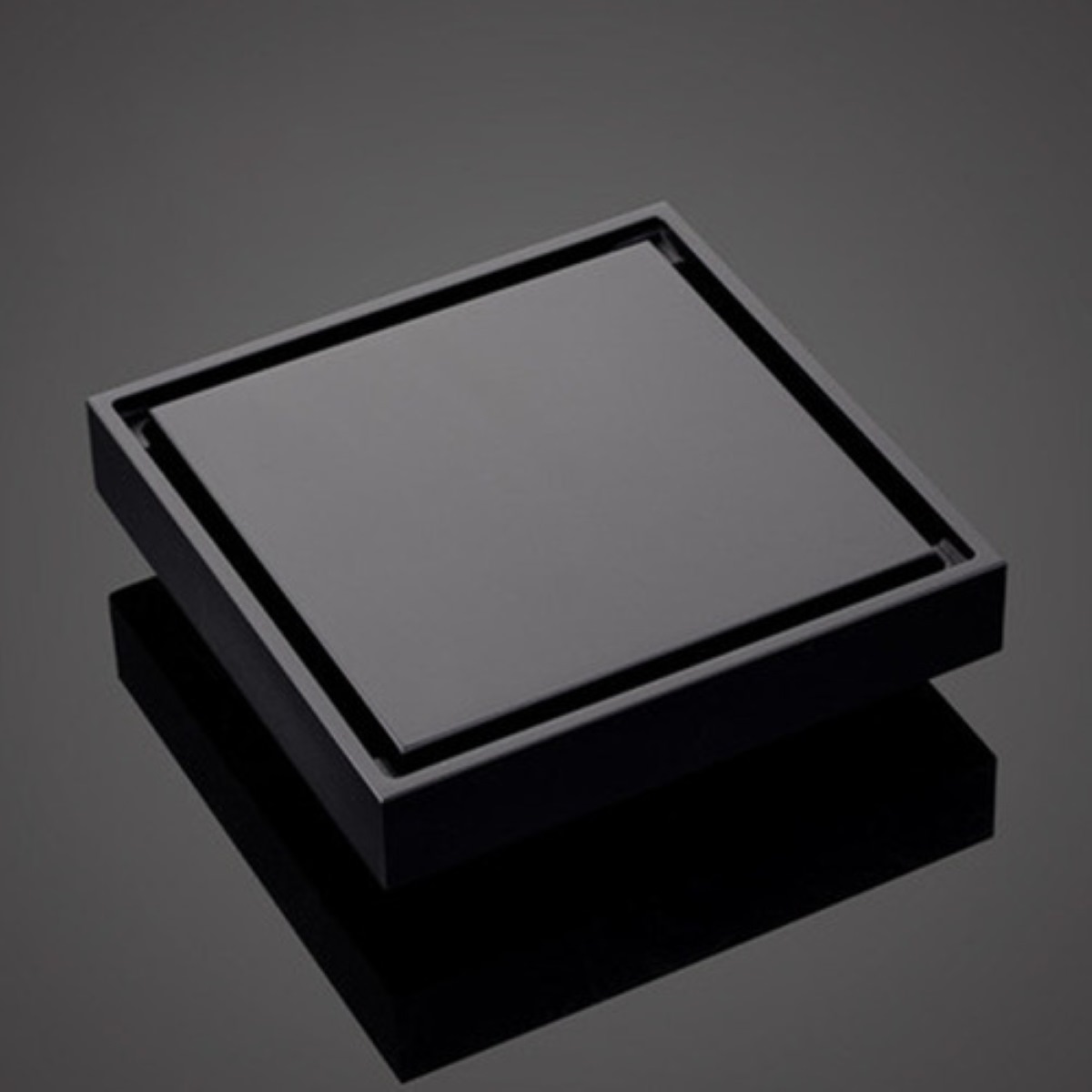 Coladera De Drenaje De Acero Inoxidable 10x10cm Negro