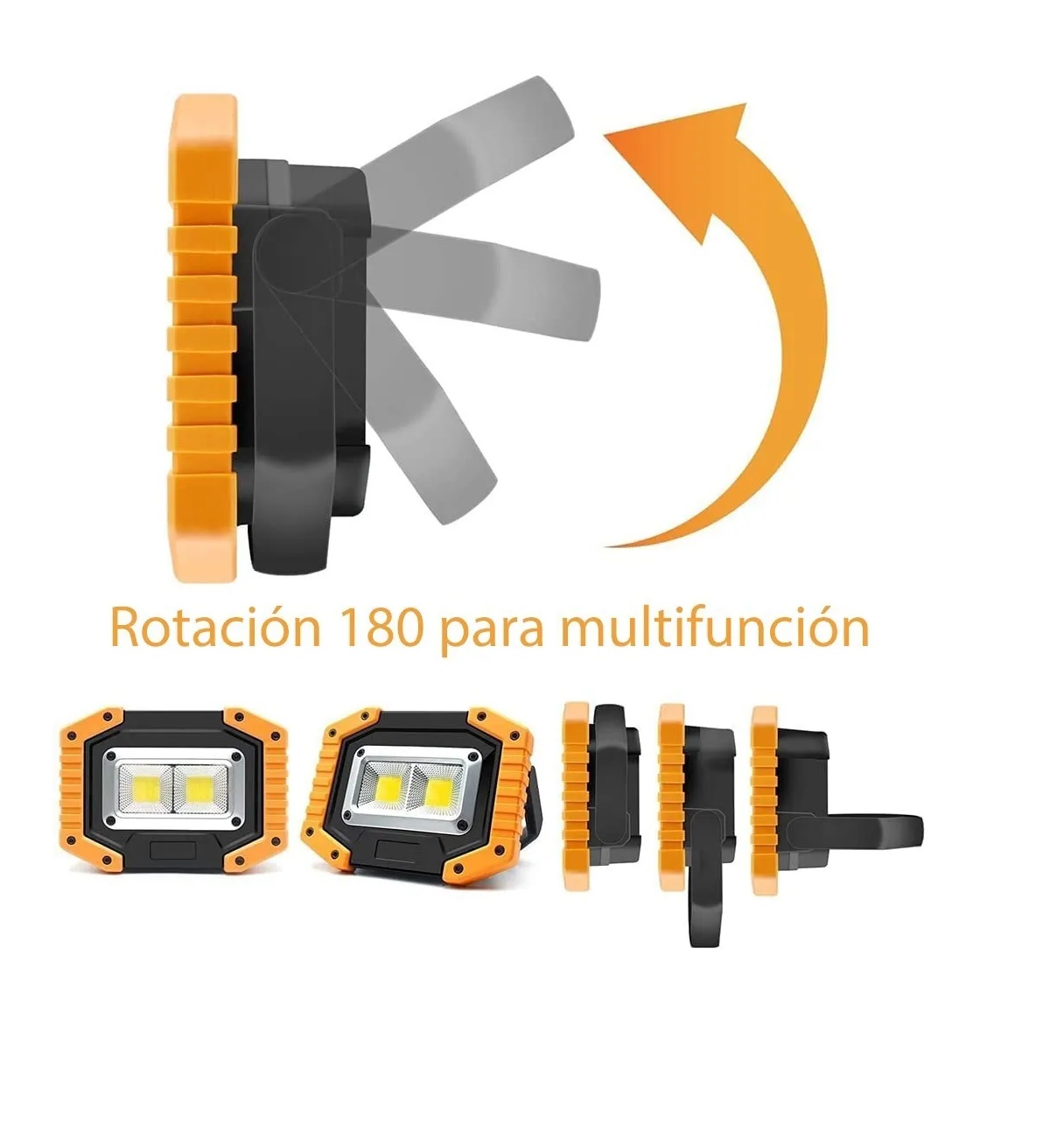 Lámpara Recargable De Trabajo Tipo Led De Mano P/campamento