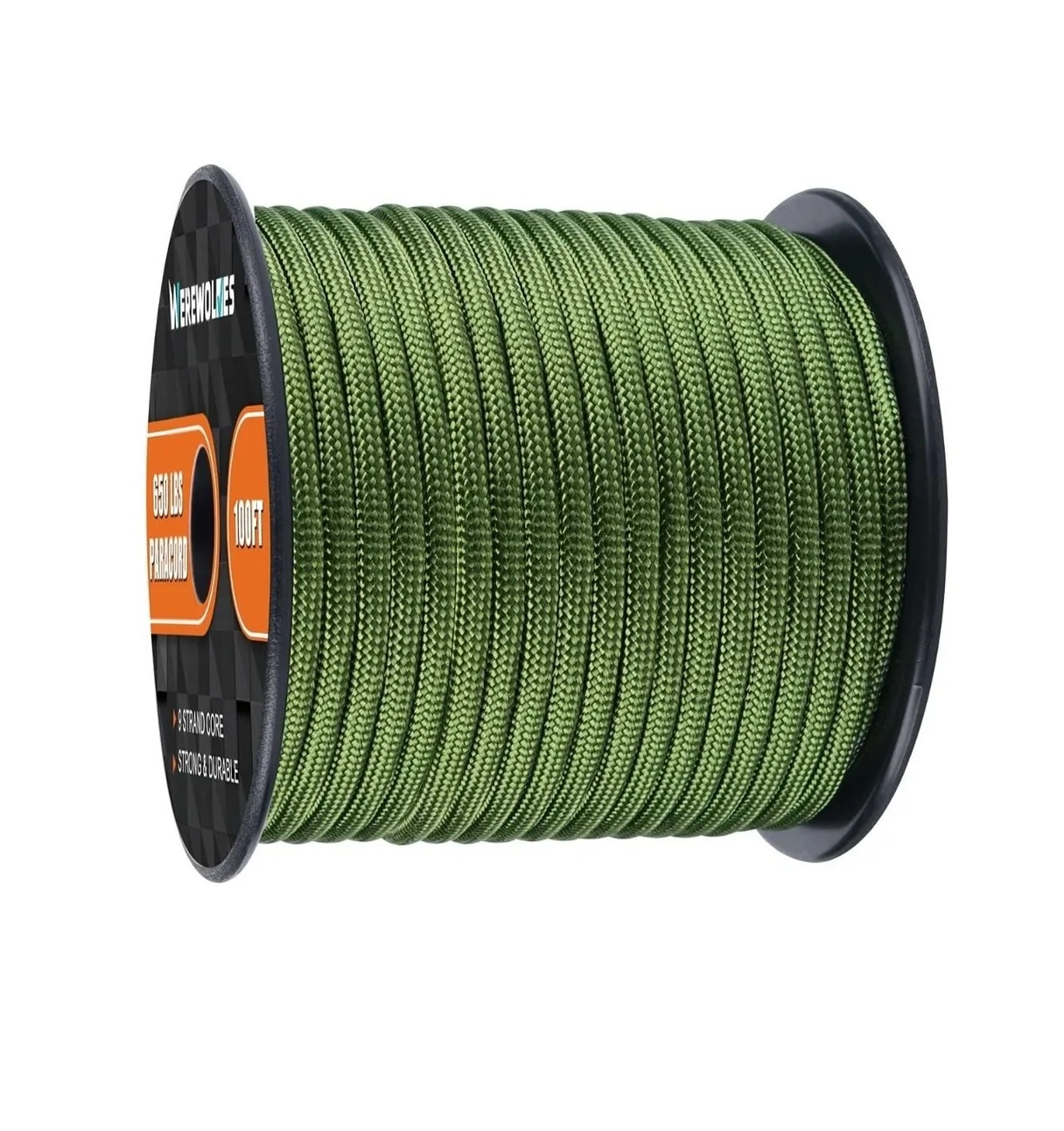 Cuerda De Paracaídas - 9 Hilos 4mm 31m Verde Militar