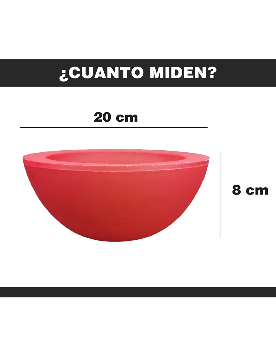 Maceta Minimalista Roja Tipo Tazón 