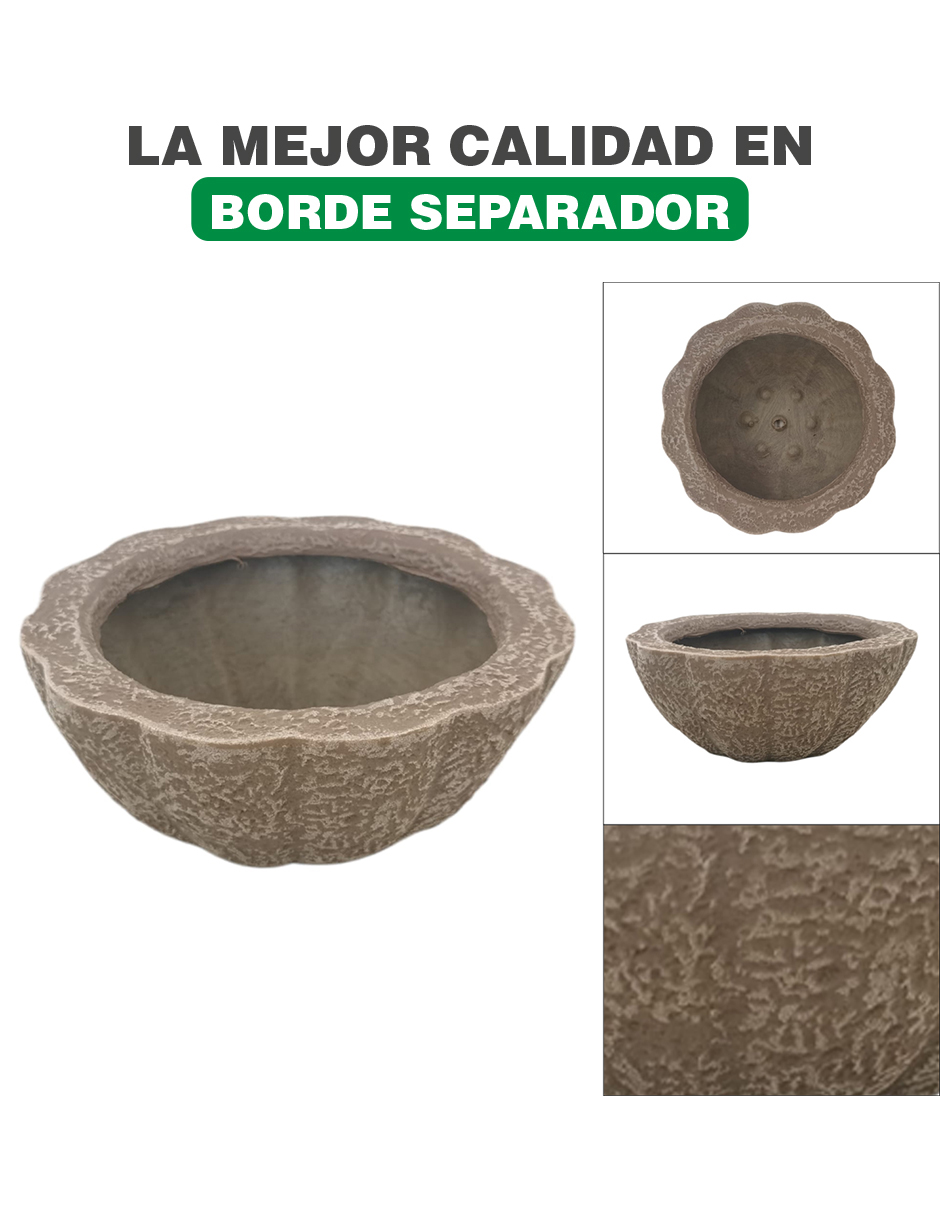 Maceta Minimalista Beige Tazón Mejor Que Fibra De Vidrio