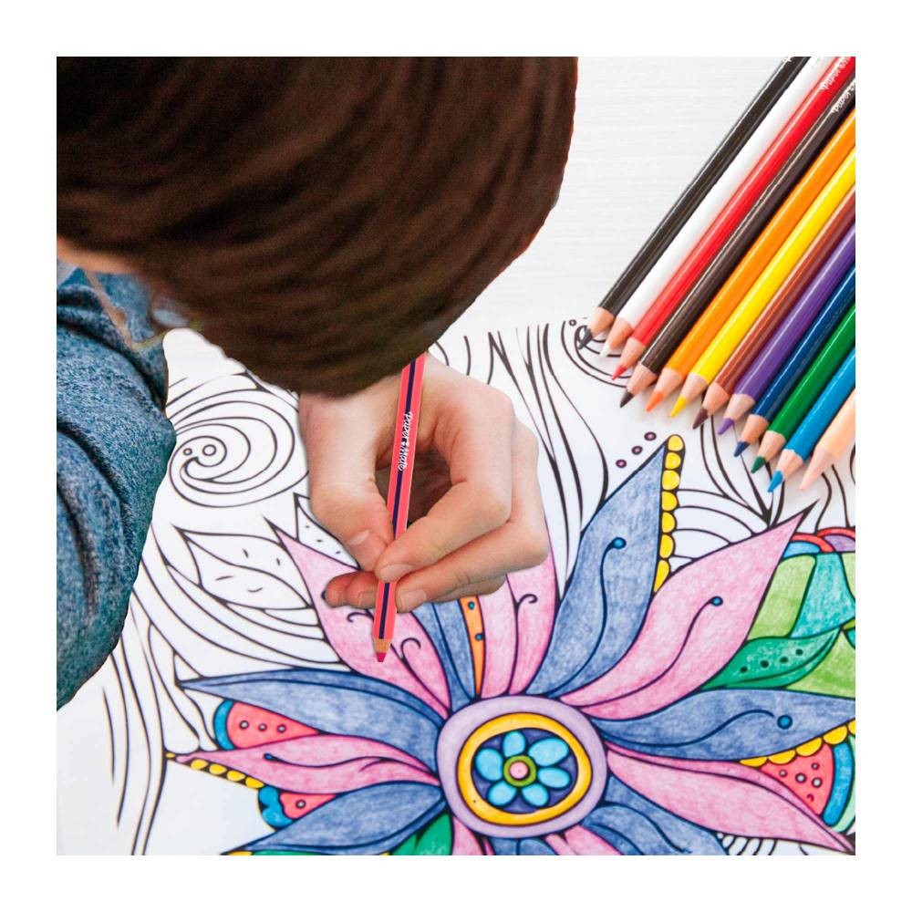 Paper Mate Fantasy, Lápices de Colores 24 piezas Doble Punta con 48 Colores