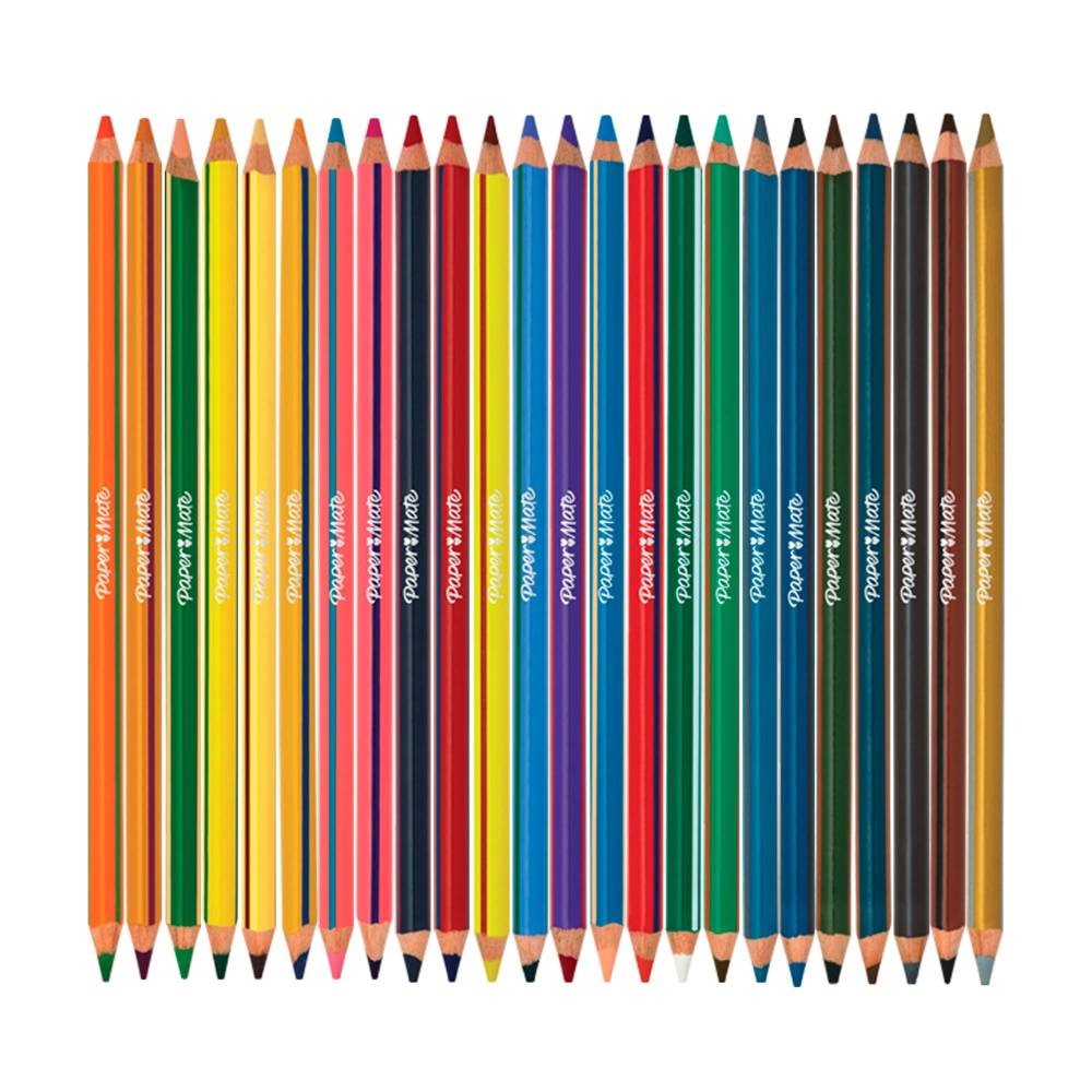 Paper Mate Fantasy, Lápices de Colores 24 piezas Doble Punta con 48 Colores