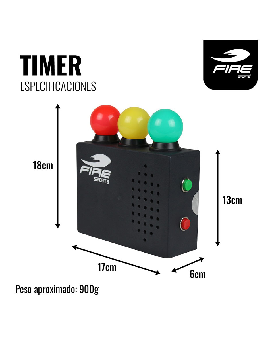 Timer Gym (Temporizador) profesional para Boxeo Fire Sports
