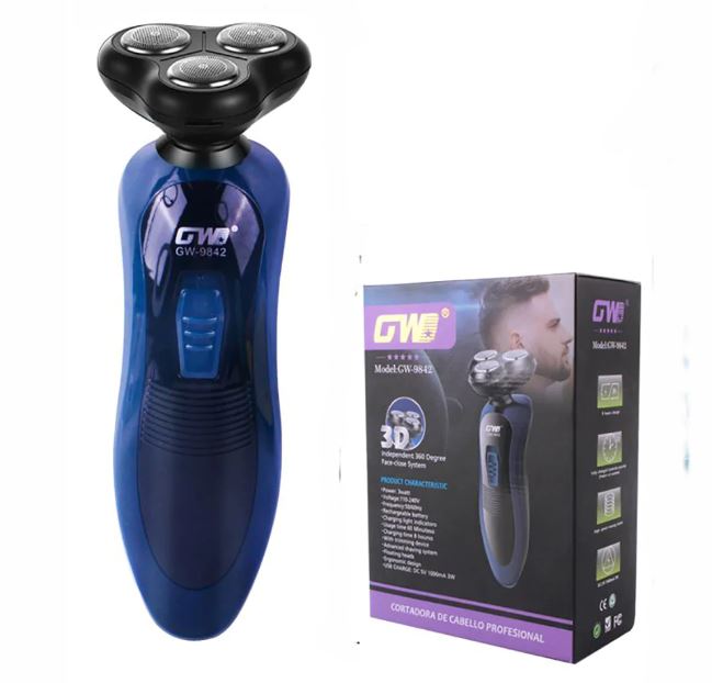 Rasuradora recargable con triple cabezales flotantes GW-9842