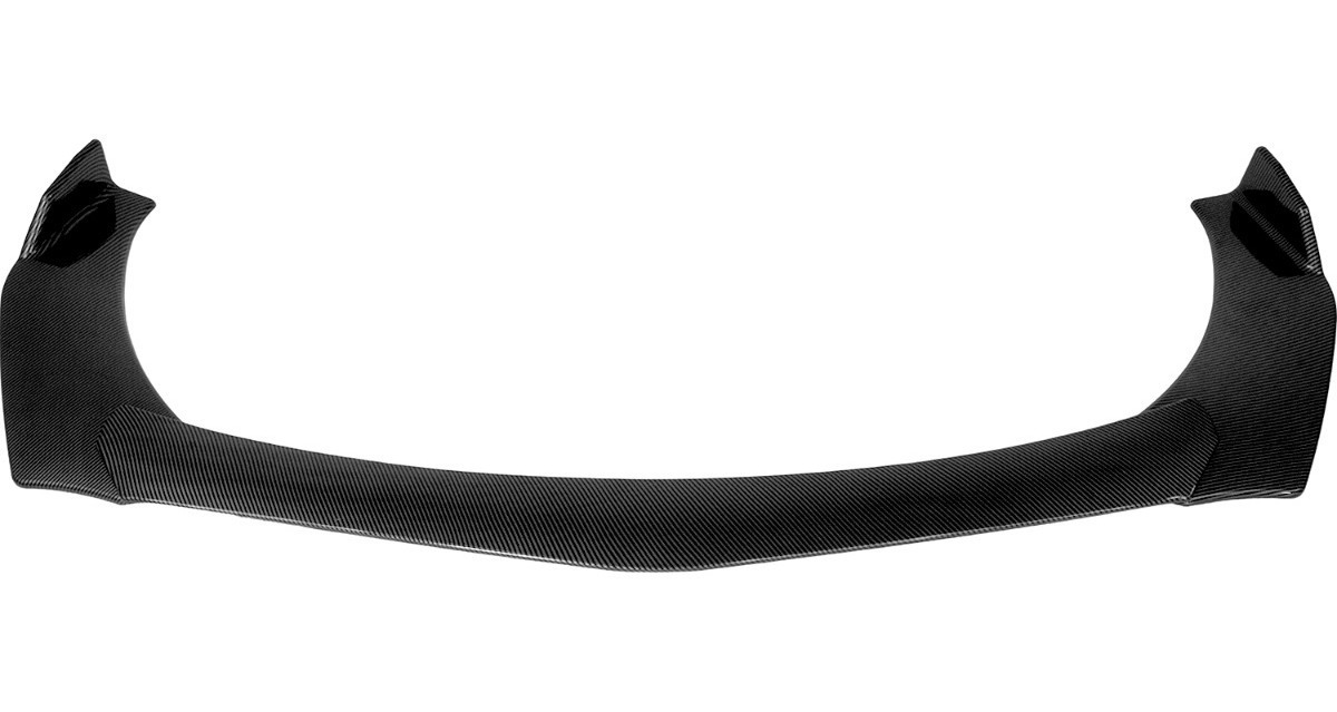 Kit Lip Universal Tipo Fibra Carbono + Sujetadores Lip Plata