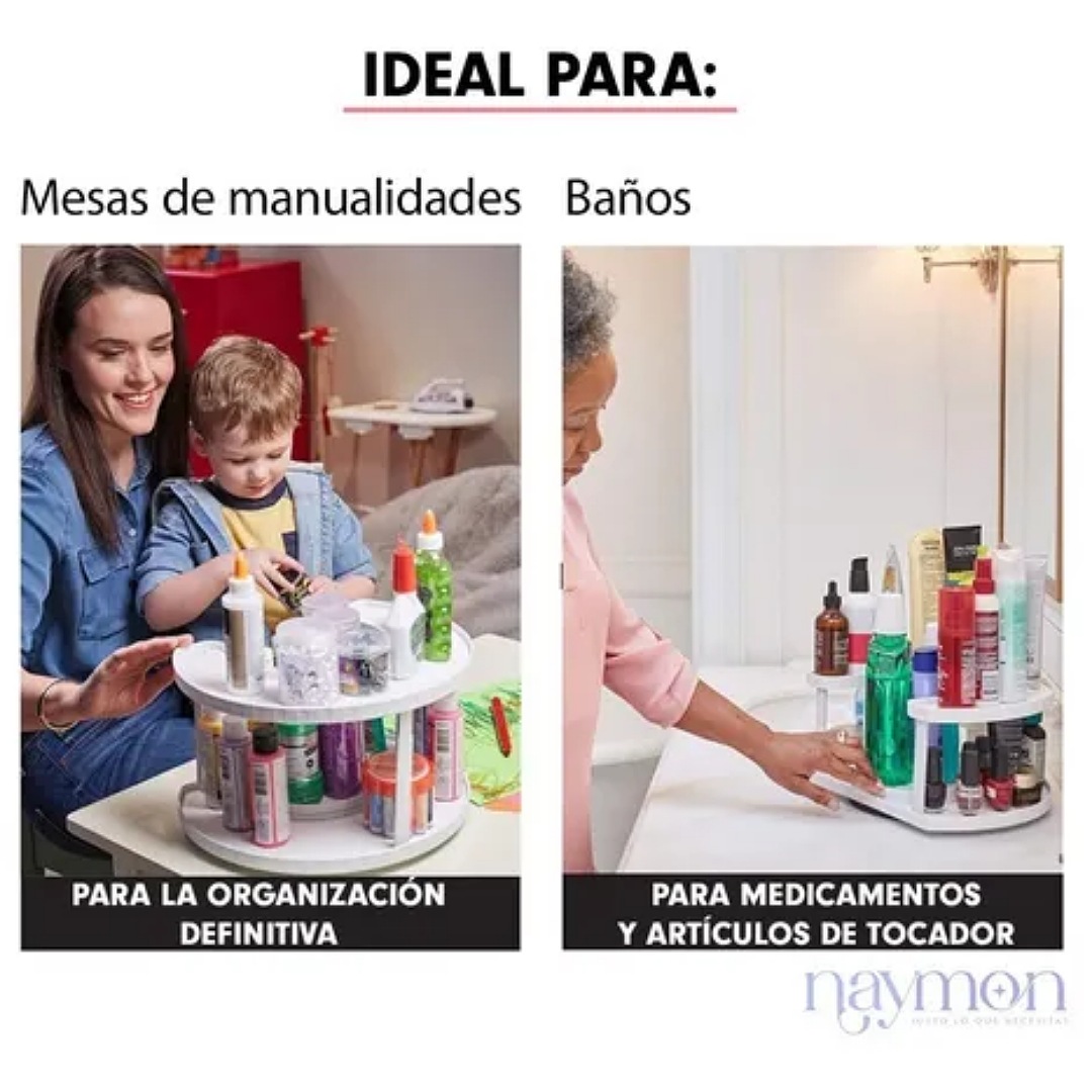 Organizador De Especias Giratorio Cocina 2 Niveles Moderno