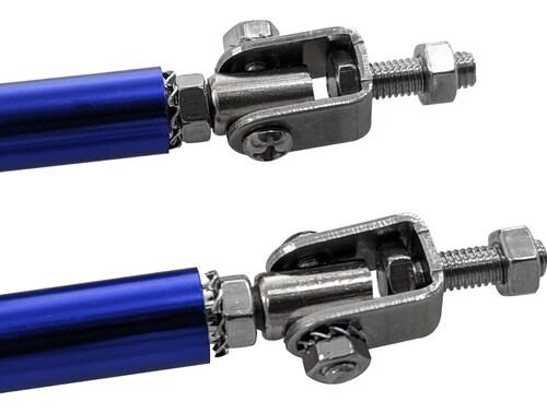 Kit Lip Universal Tipo Fibra Carbono + Sujetadores Lip Azul