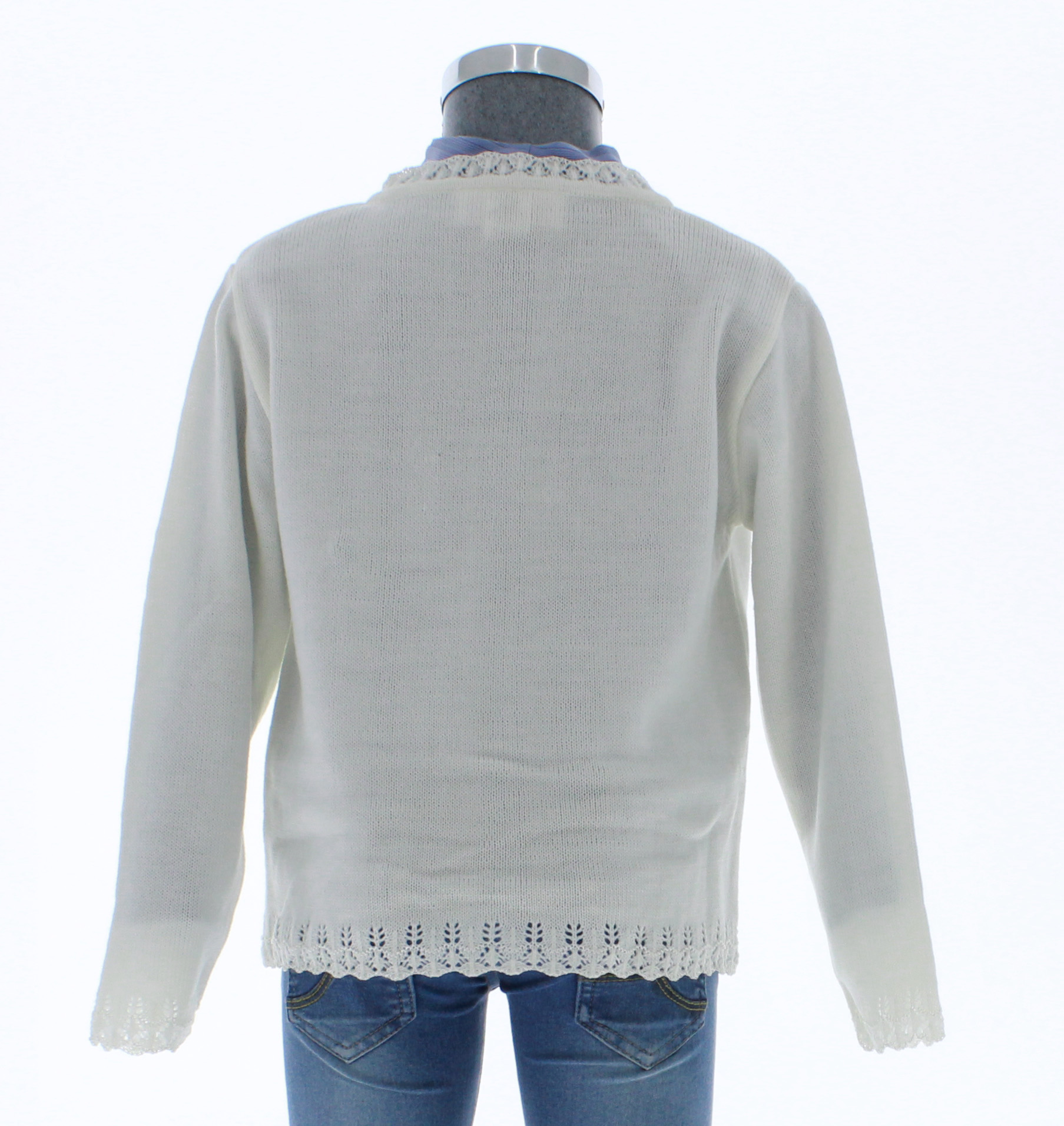 Sueter Niña Tejido 3167 Marfil 4 a 16 Años.