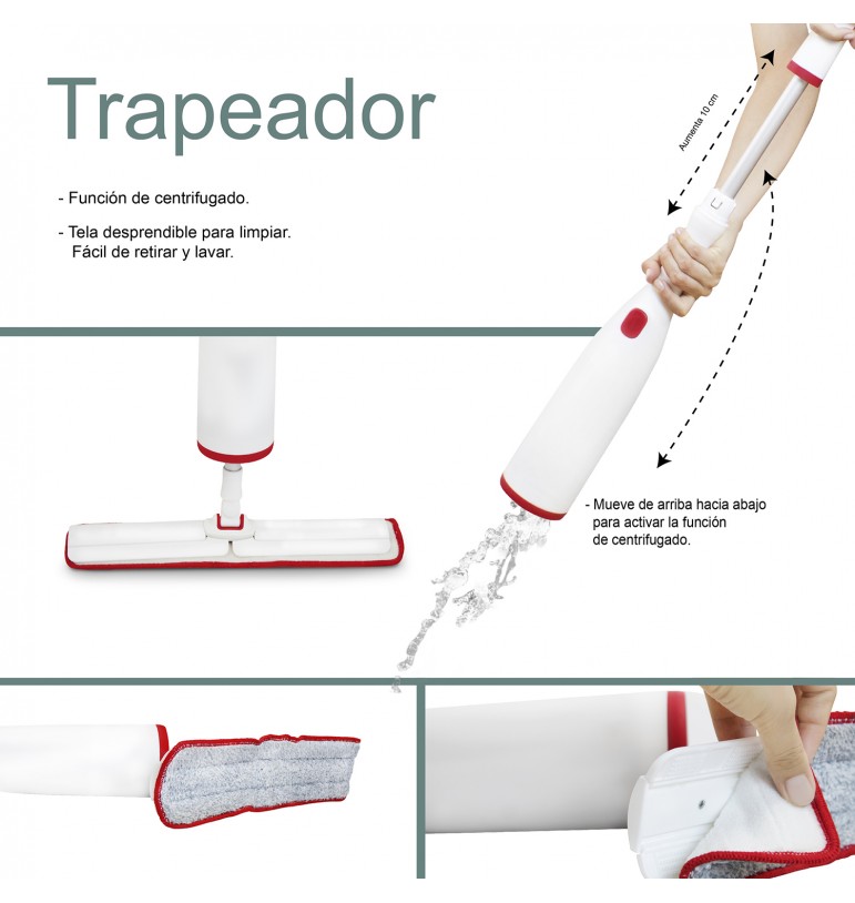Trapeador retráctil centrifugado