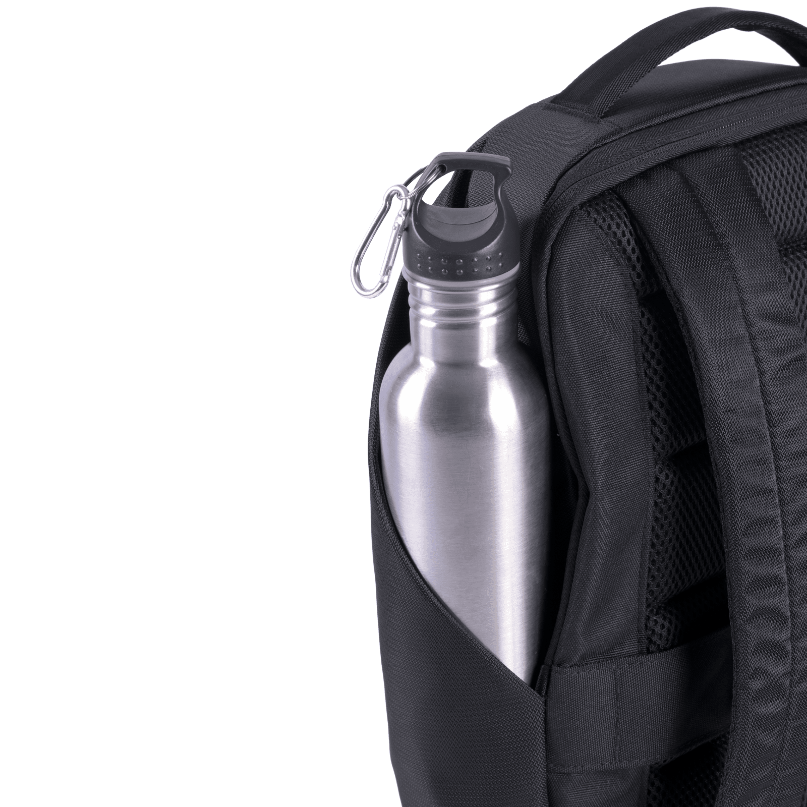 LUCKMAN Mochila para Laptop hasta 15.6 Pulgadas, Moderna Antirrobo, Múltiples Compartimentos, Backpack Hombre Ejecutiva, Escolar de Viaje, Funcional Resistente, Repelente al Agua - Mateo, Negro