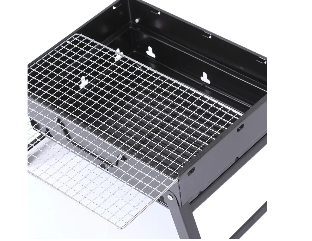 Mini Parrilla De Carbón Portátil Plegable Acero Inoxidable