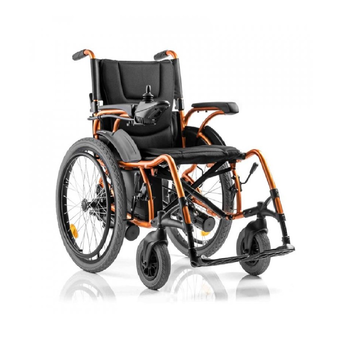 Silla De Ruedas Eléctrica Plegable MedIcal Store de Aluminio Ligera Naranja