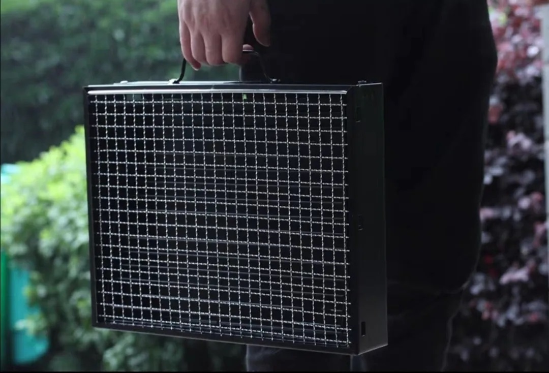 Mini Parrilla De Carbón Portátil Plegable Acero Inoxidable