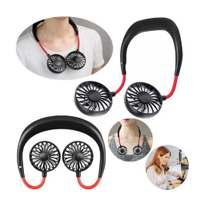 Ventilador Cuello, Ventilador Cuello Portátil, Mini Ventilador Portatil