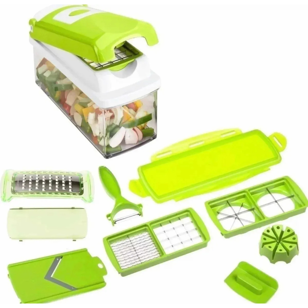 Cortador Rallador De Verduras Frutas Alimentos 12 Accesorios
