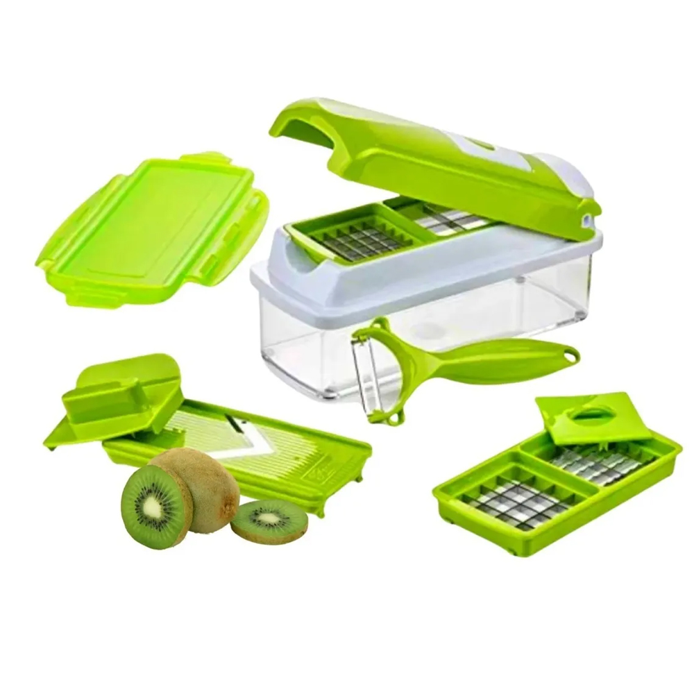 Cortador Rallador De Verduras Frutas Alimentos 12 Accesorios