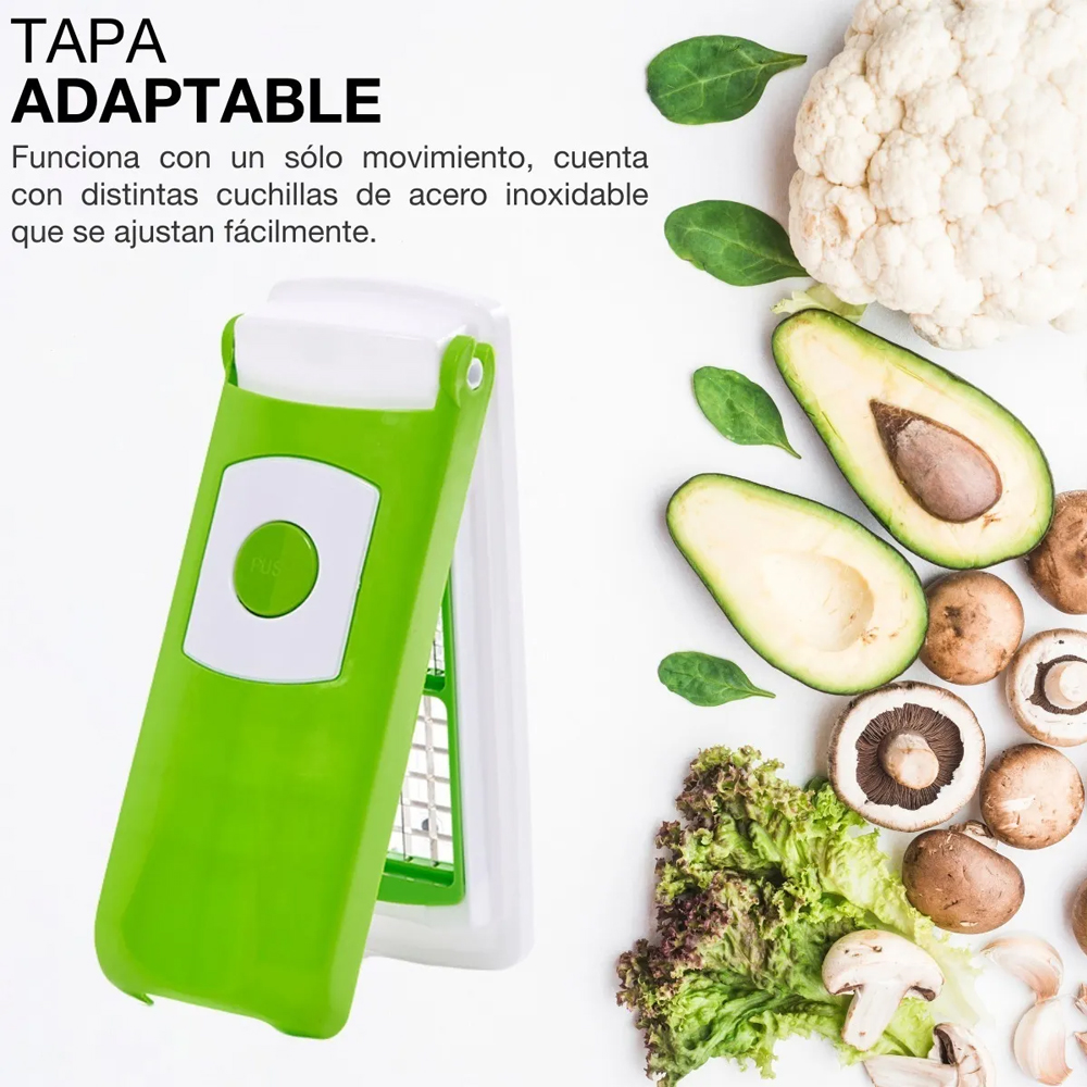 Cortador Rallador De Verduras Frutas Alimentos 12 Accesorios