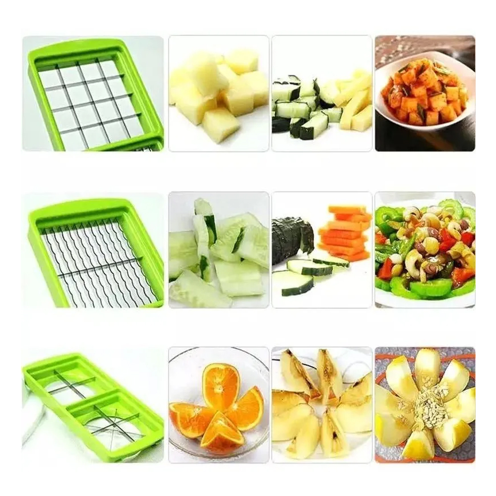 Cortador Rallador De Verduras Frutas Alimentos 12 Accesorios