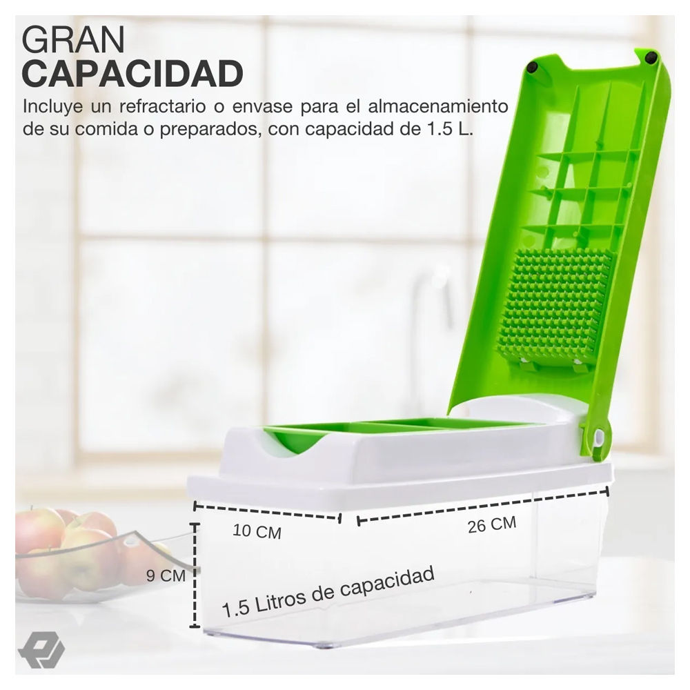 Cortador Rallador De Verduras Frutas Alimentos 12 Accesorios
