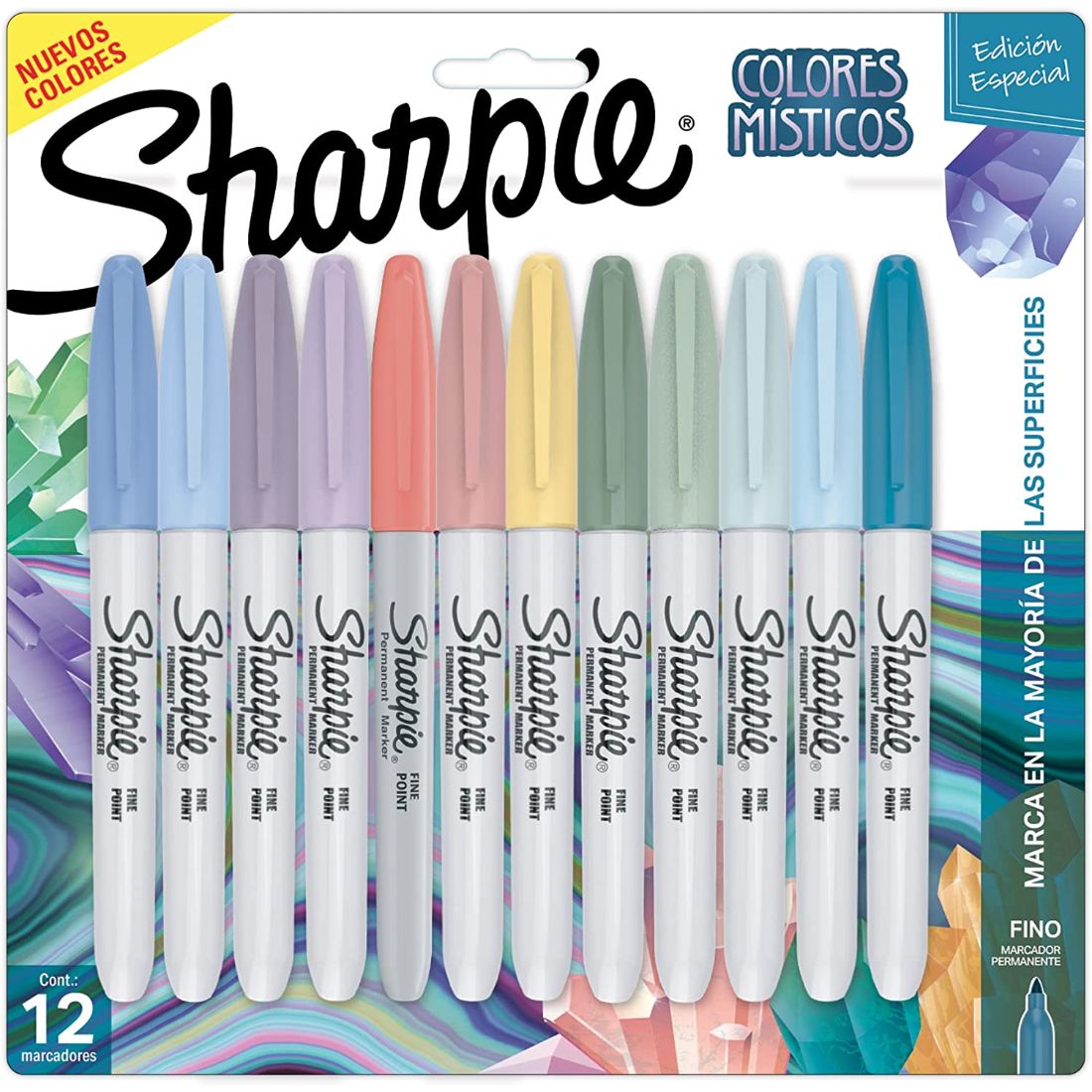 Marcadores Sharpie Colores Místicos 12CT Punta Fina