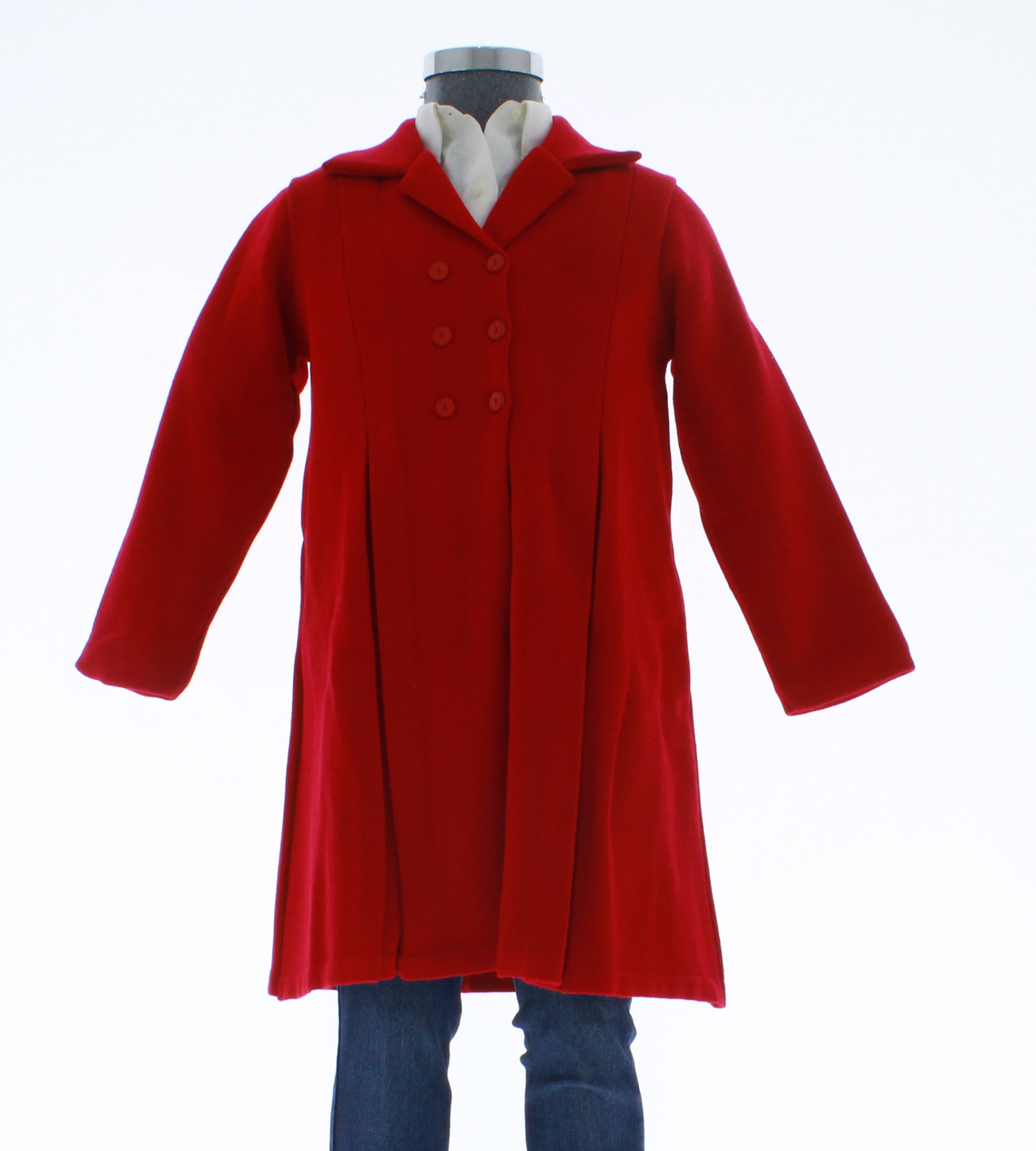 Abrigo Niña Color Rojo Forrado 3172 1 a 10 Años.