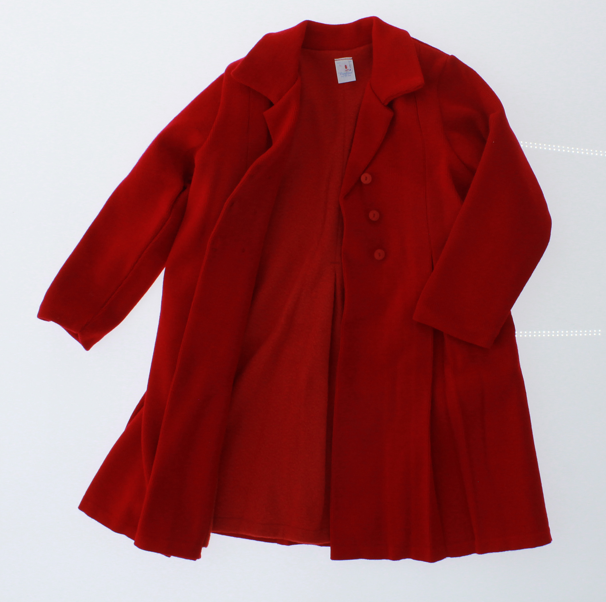 Abrigo Niña Color Rojo Forrado 3172 1 a 10 Años.