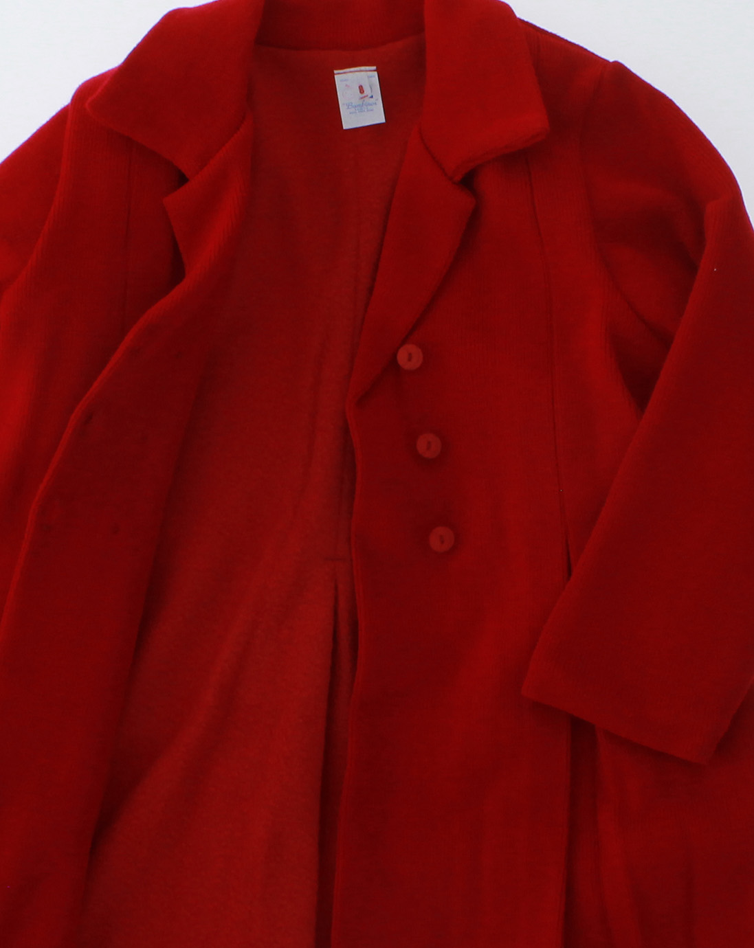 Abrigo Niña Color Rojo Forrado 3172 1 a 10 Años.