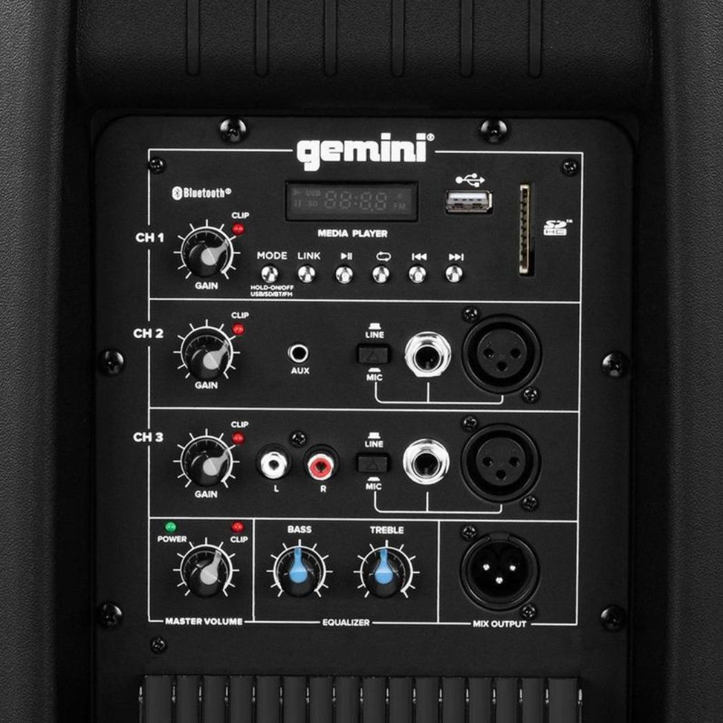 Bafle Activo GEMINI AS-2112BT Bluetooth/12"/USB/1500W PEAK/TWS