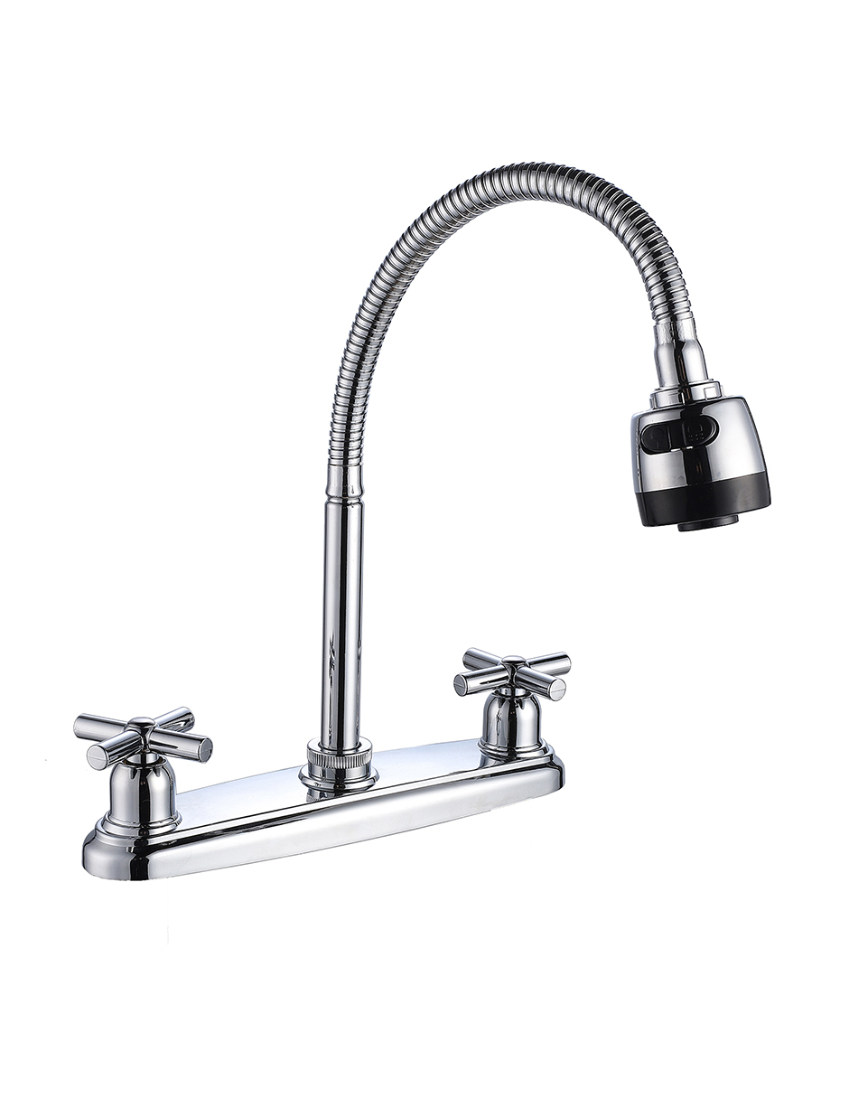 Llave Mezcladora Fregadero Tarja Cocina Cruzeta 2 Funciones