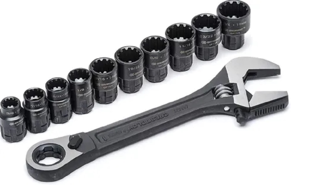 Llave matraca ajustable con 10 dados Crescent CPTAW8