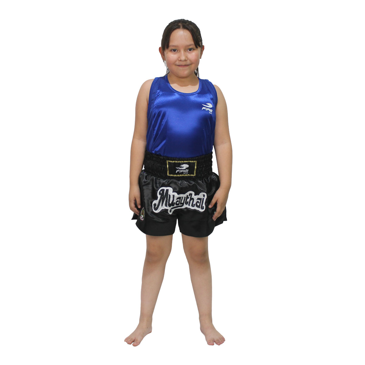 Uniforme Unisex de Muay Thai Infantil Oficial para Compentencia Fire Sports
