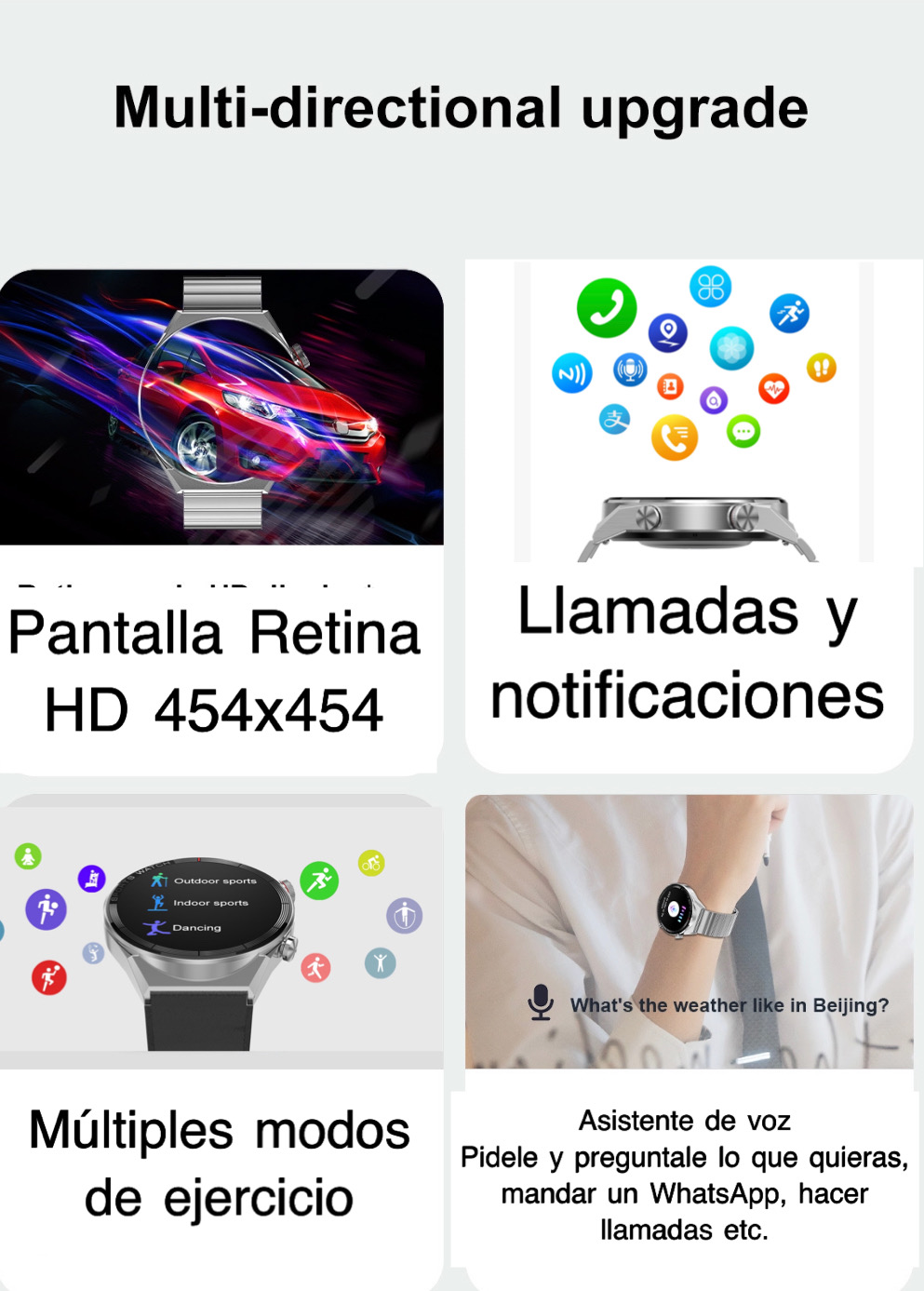 Fino Smartwatch Hd Contesta Whatsapp Llamada Notificacion