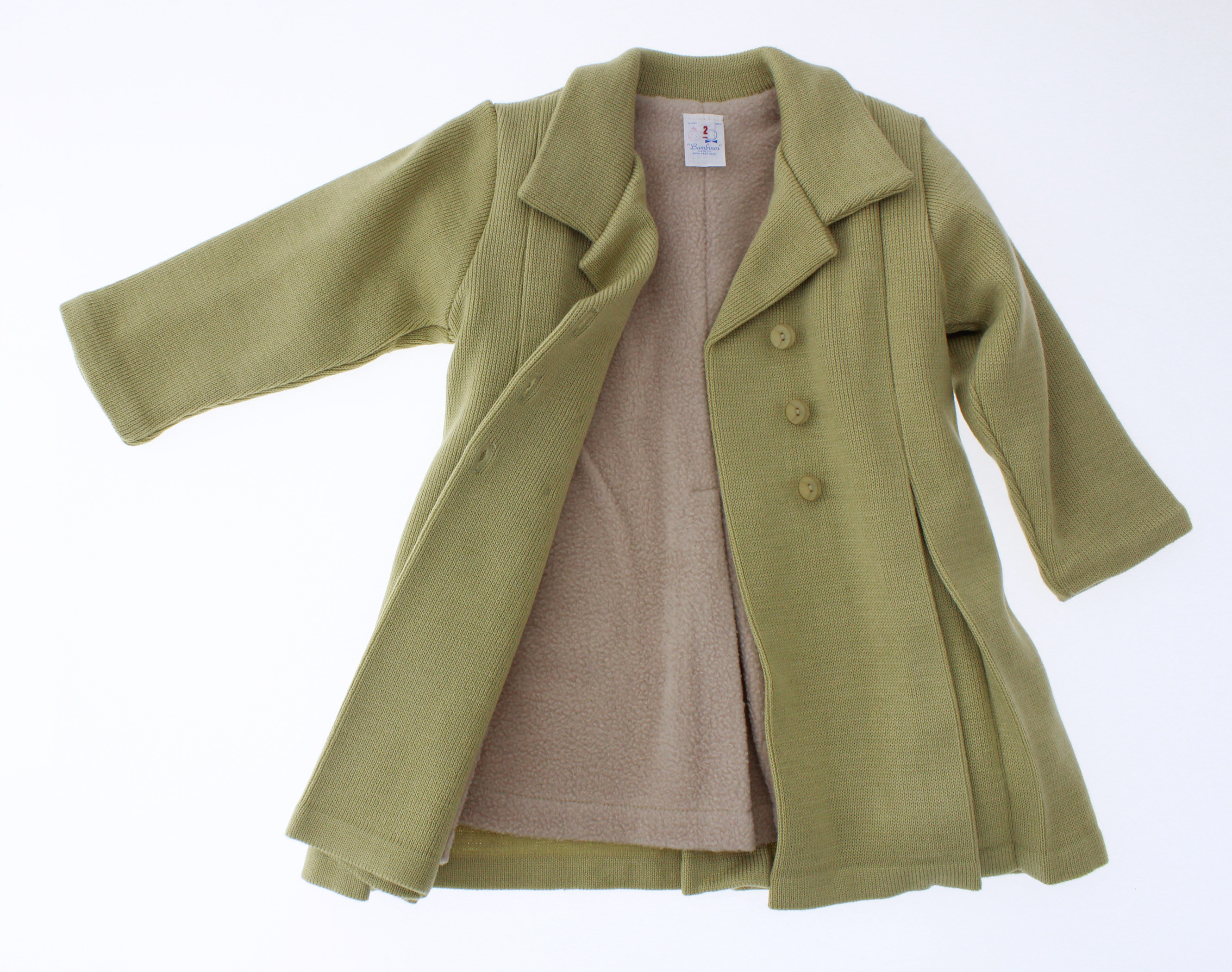 Abrigo Niña Color Beige Forrado 3176 1 a 10 Años.