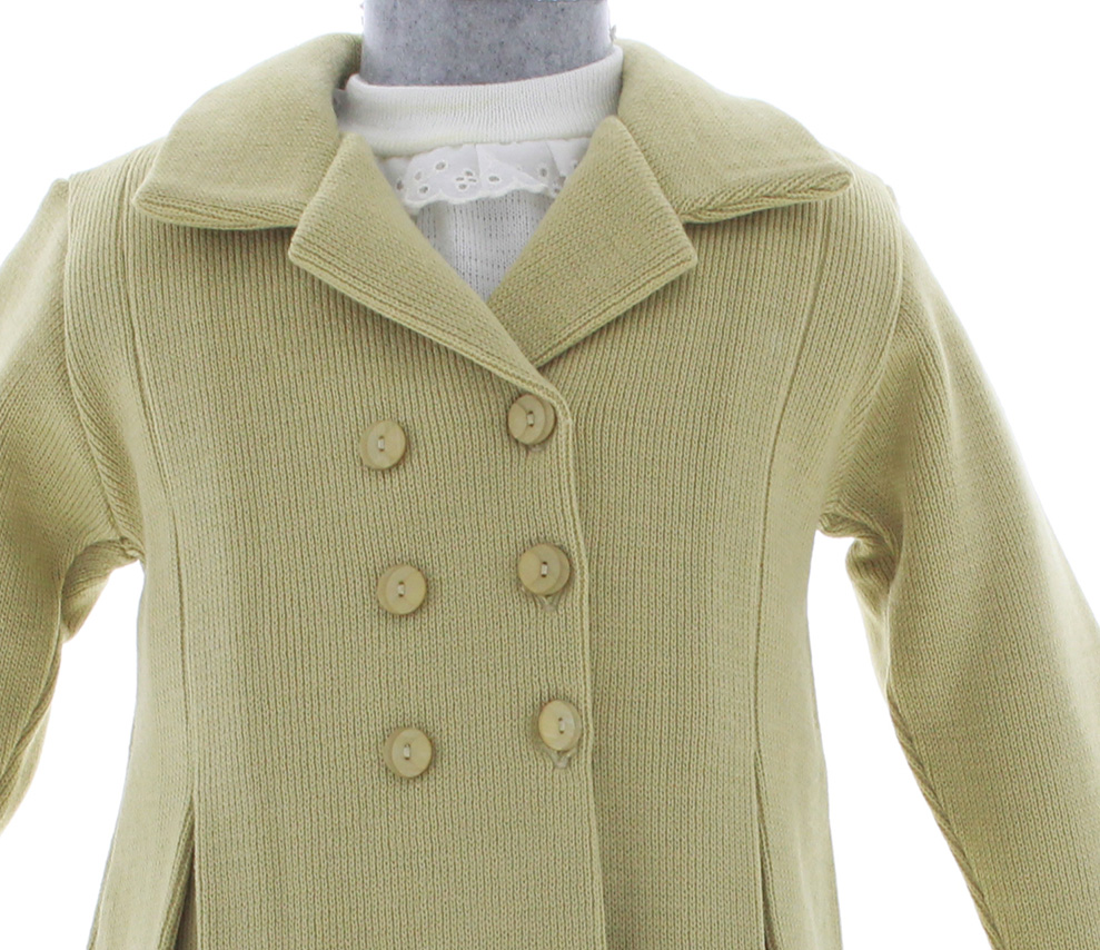 Abrigo Niña Color Beige Forrado 3176 1 a 10 Años.