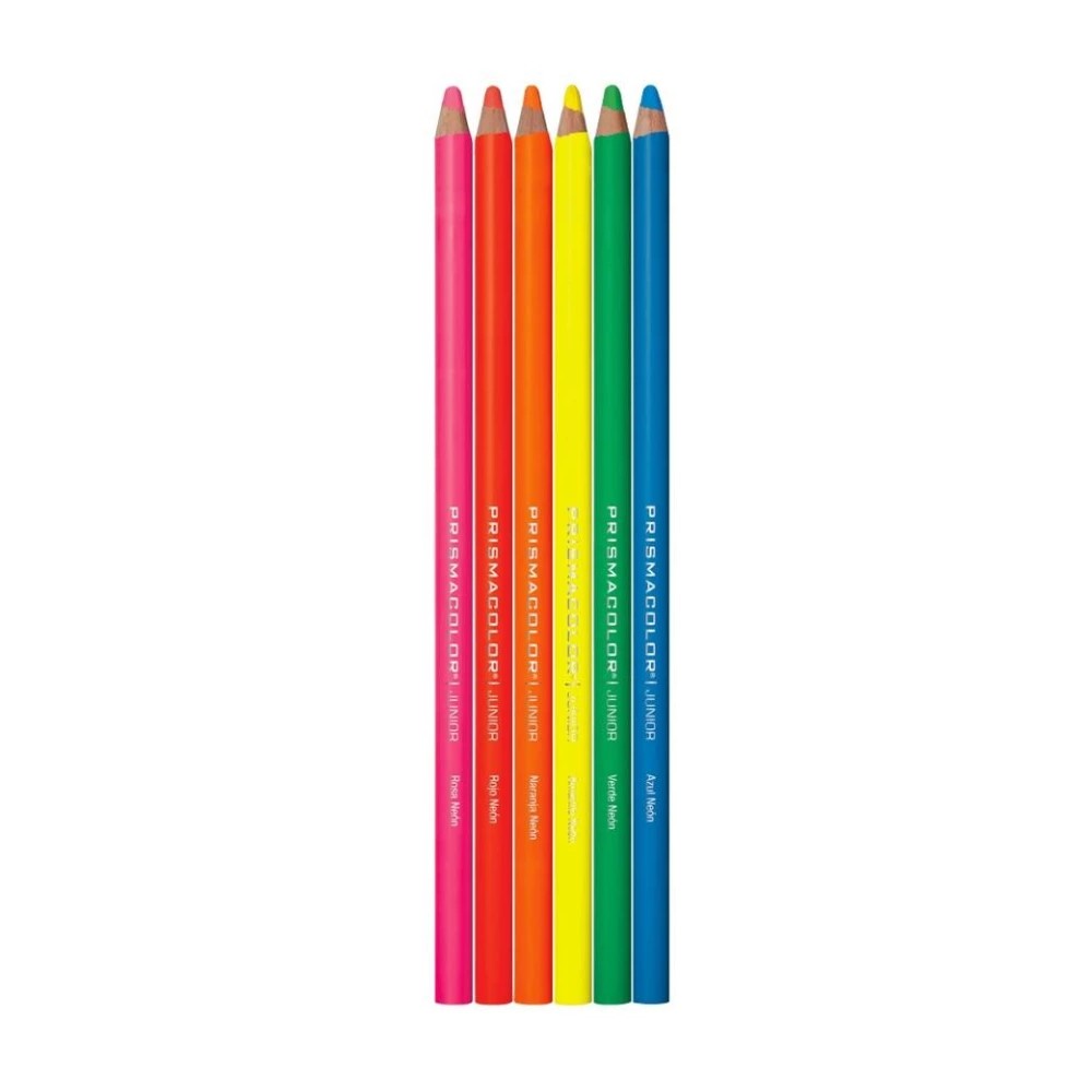 Lápices de Colores Prismacolor Junior Neon Unipunta 6 piezas