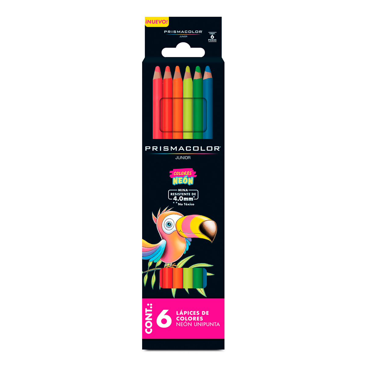 Lápices de Colores Prismacolor Junior Neon Unipunta 6 piezas