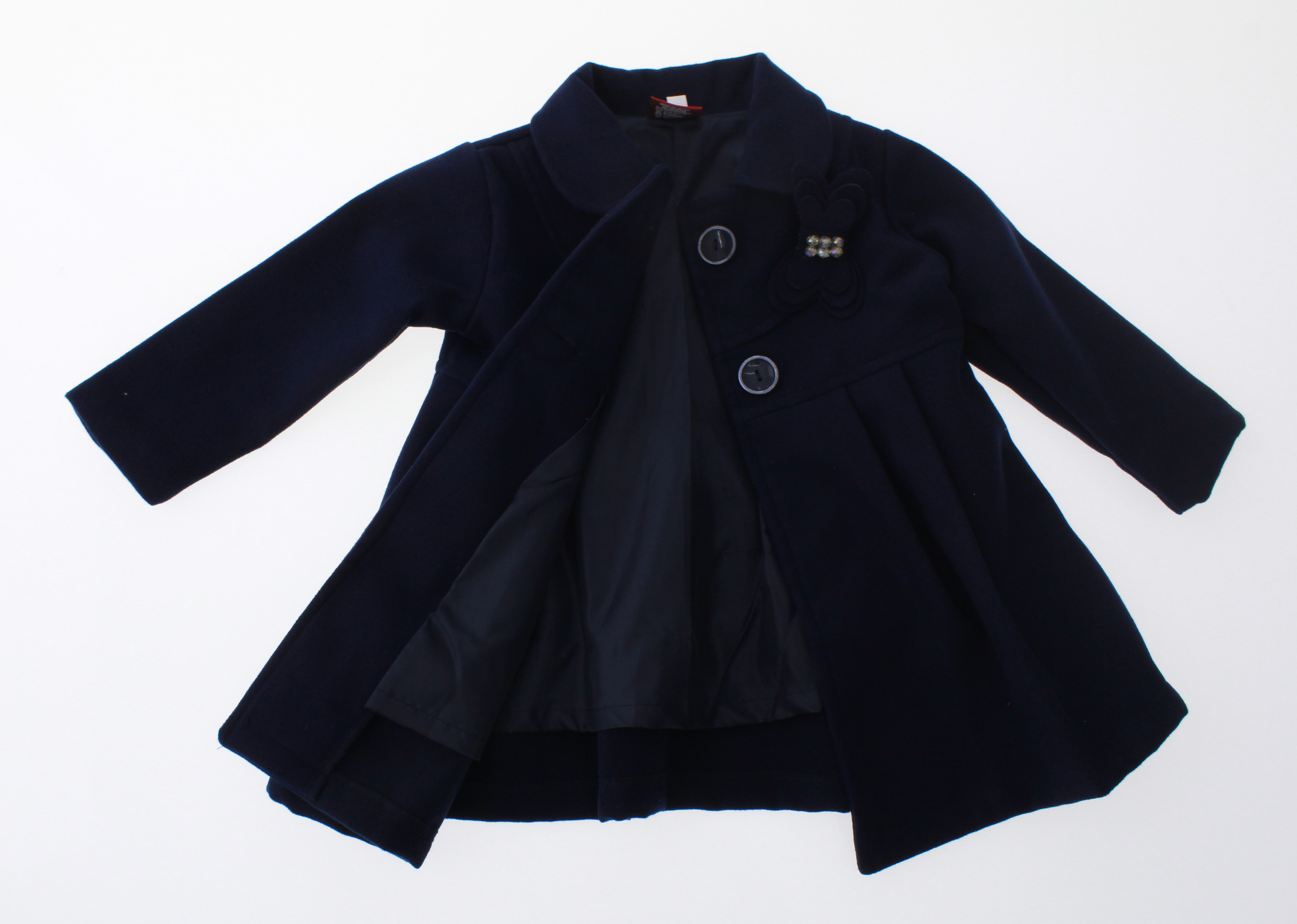 Abrigo Niña Azul Marino Forrado 3178 1 a 6 Años.