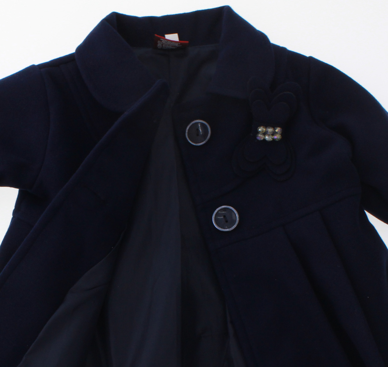 Abrigo Niña Azul Marino Forrado 3178 1 a 6 Años.