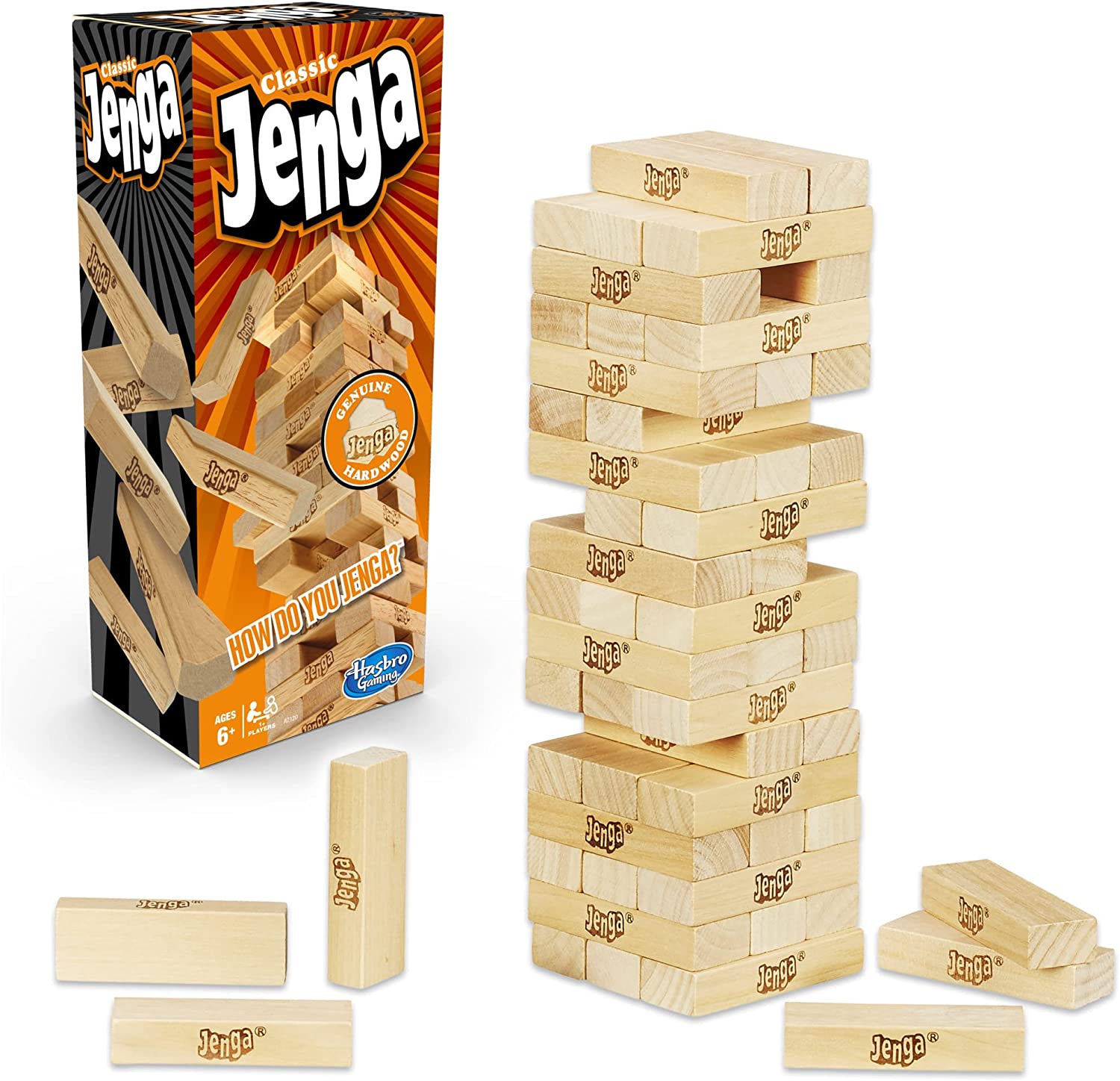 Jenga Clasico Bloques Juego de mesa Hasbro A2120