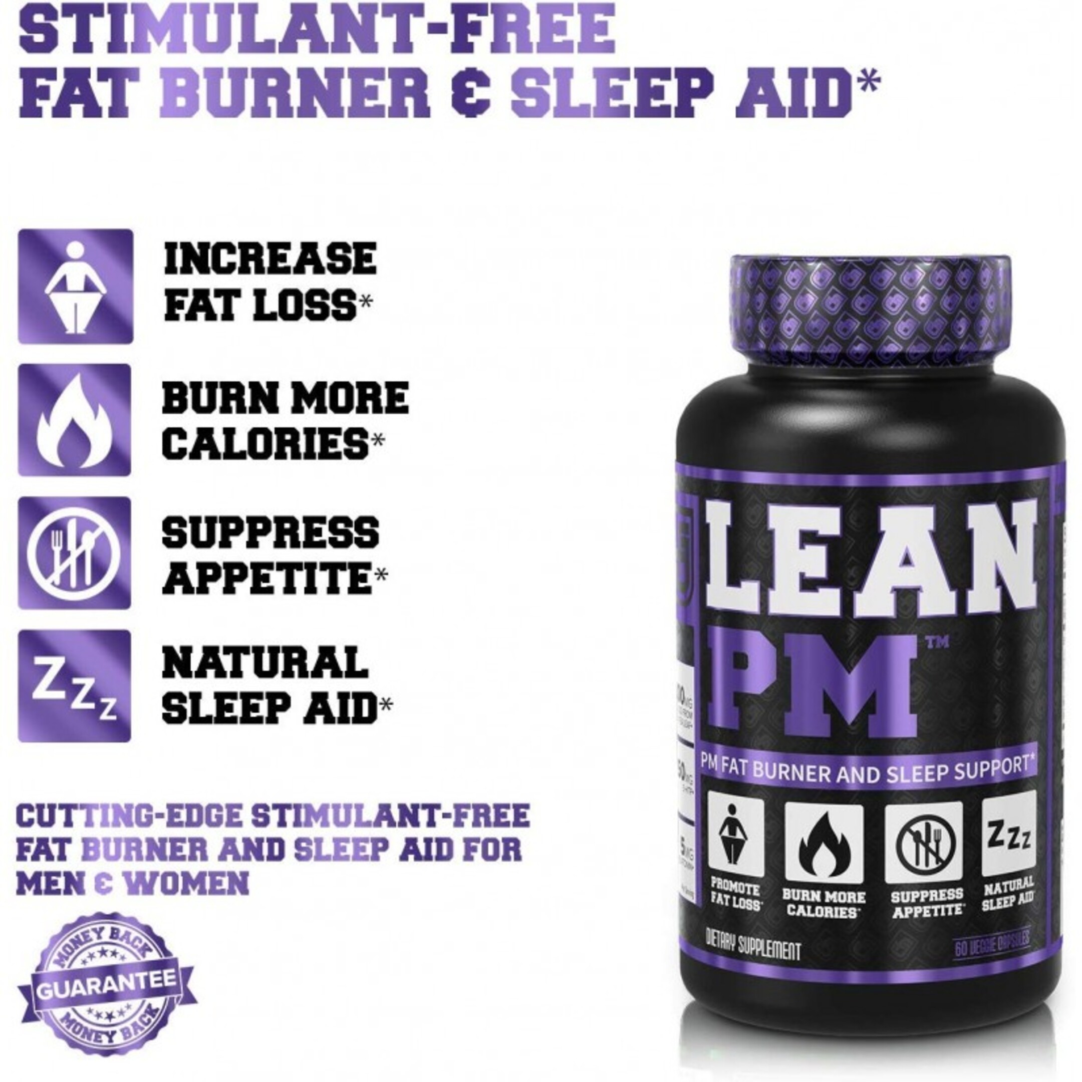 suplemento LEAN PM NIGHT TIME FAT BURNER & SLEEP AID / QUEMADOR DE GRASA NOCTURNO Y AYUDA PARA DORMIR