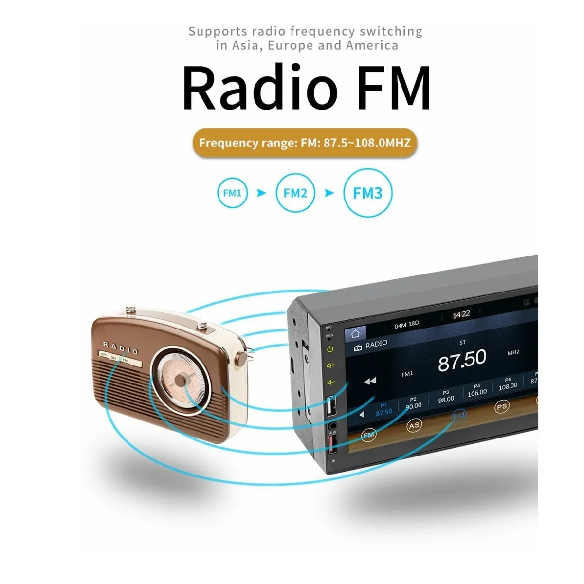 Estéreo Para Auto Mirror Link 7 X2s Con Cámara