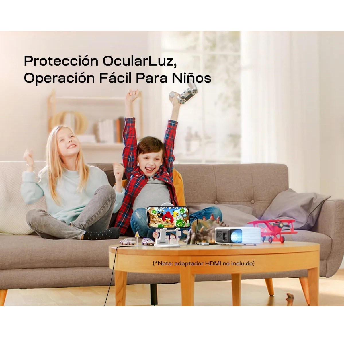 Mini Proyector  Portatil Soporte 1080p Y Pantalla 120