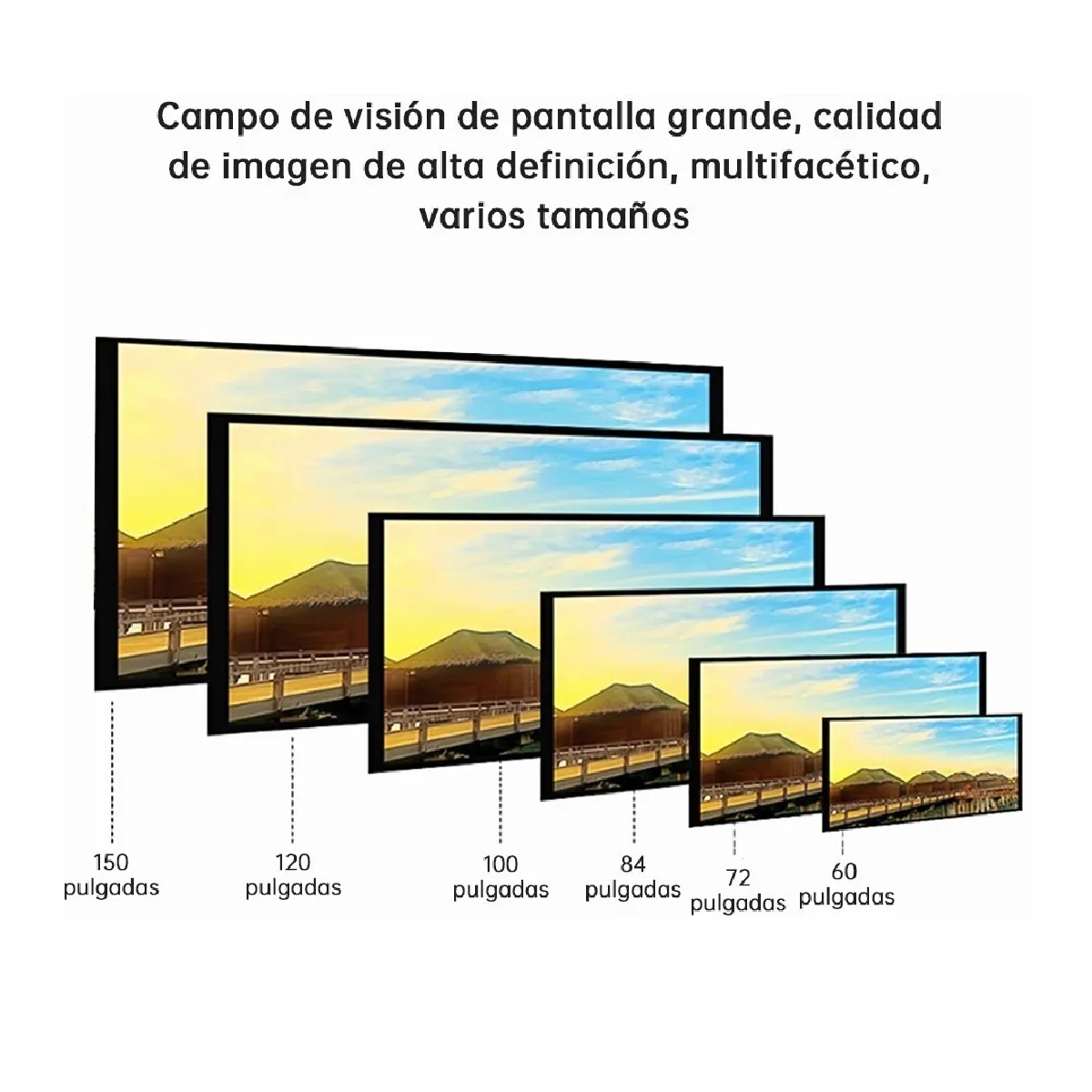 Pantalla De Proyección De 150 Pulgadas 16:9 Hd