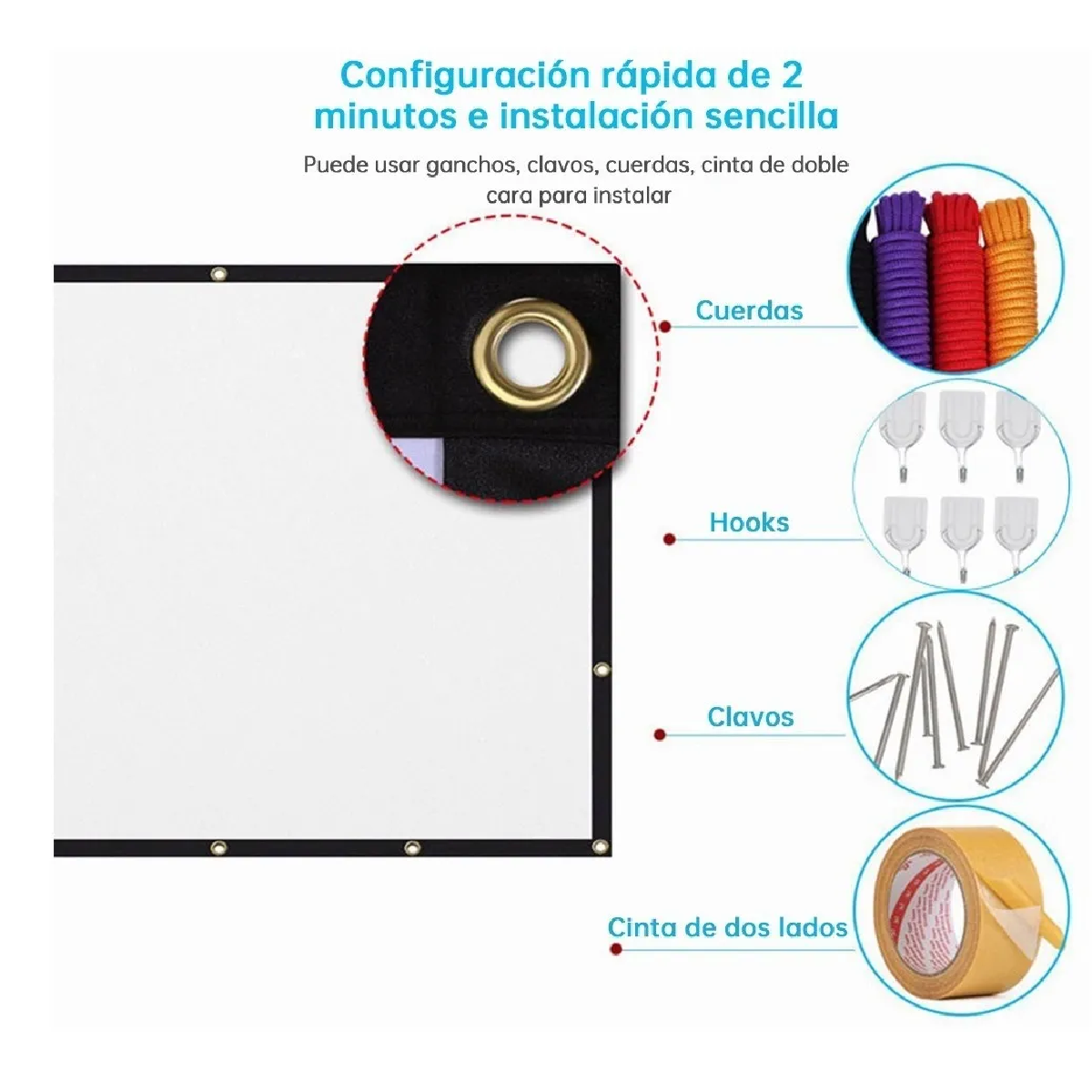 Pantalla De Proyección De 150 Pulgadas 16:9 Hd