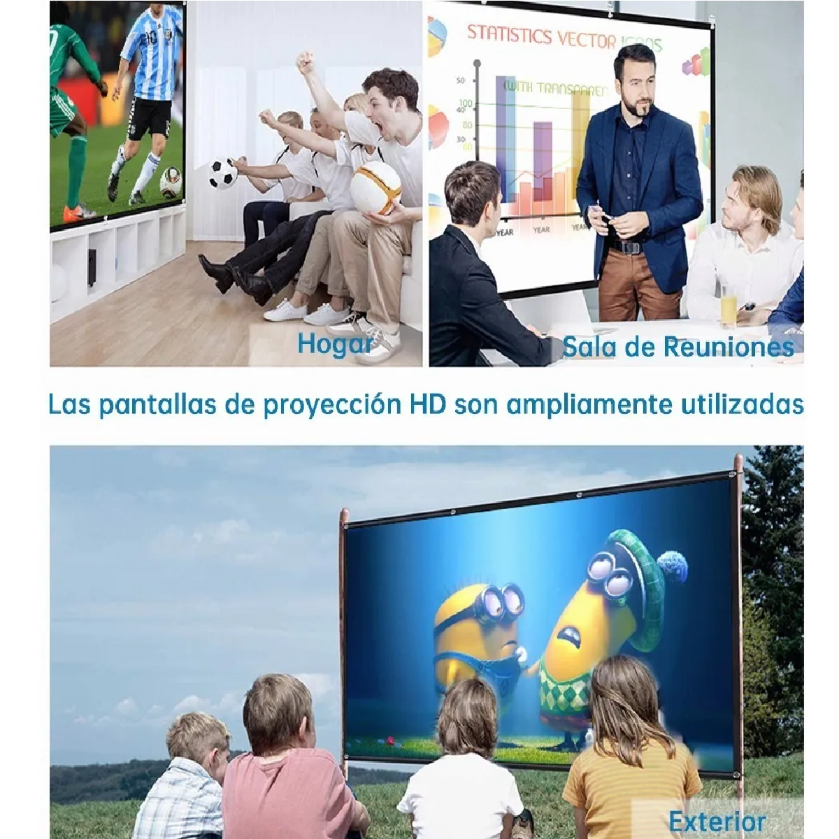 Pantalla De Proyección De 150 Pulgadas 16:9 Hd