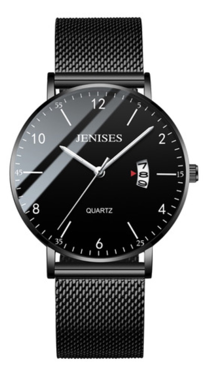 Reloj Cuarzo deportivo Impermeable para Hombre Negro