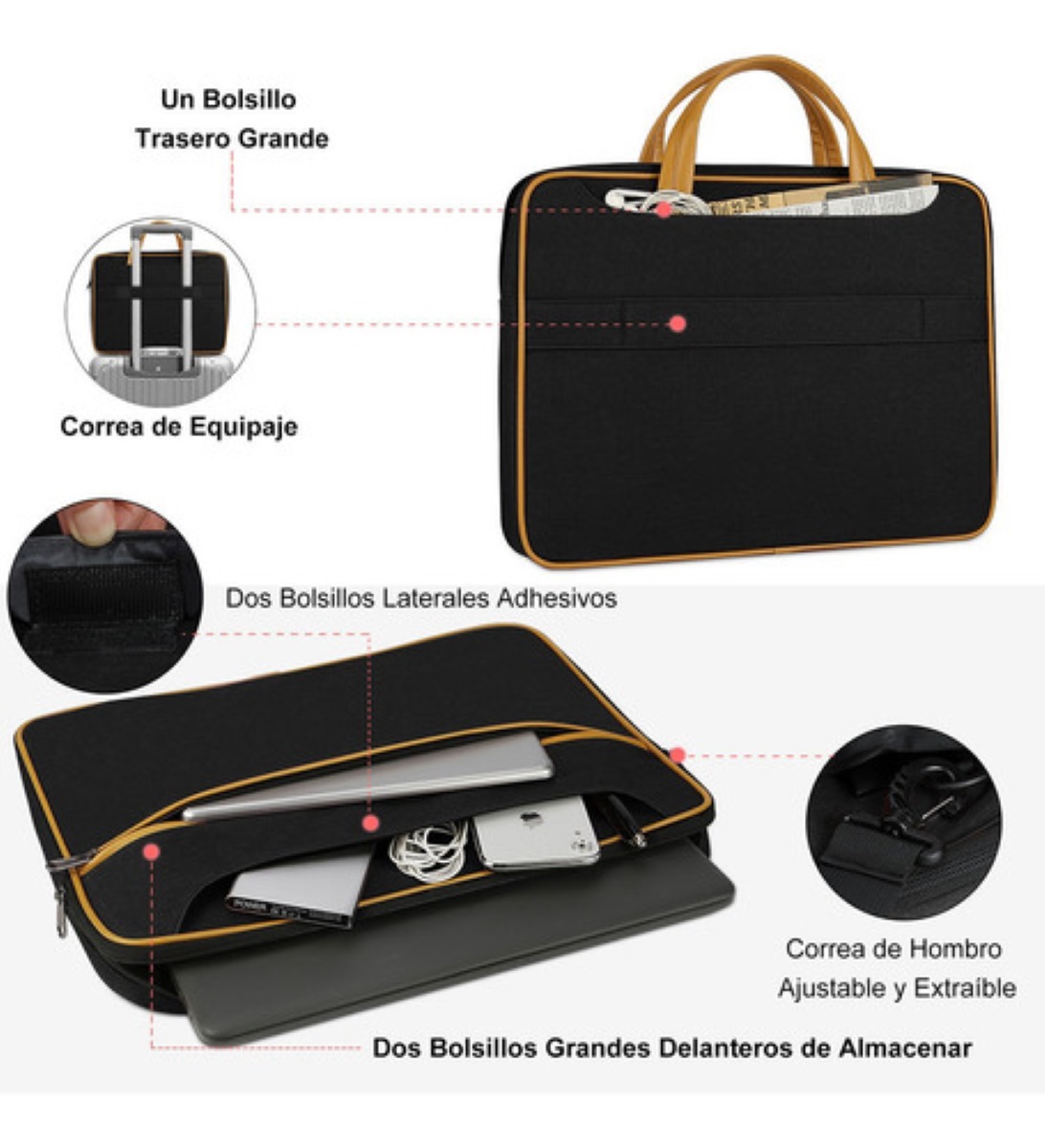 Maletin para Laptop 14´ Pulgadas Portatil Marron