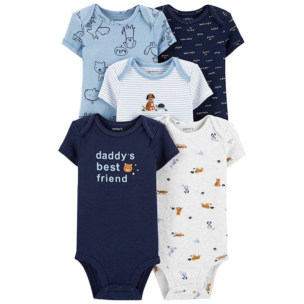 Set de 5 pañaleros Carters daddys best friends