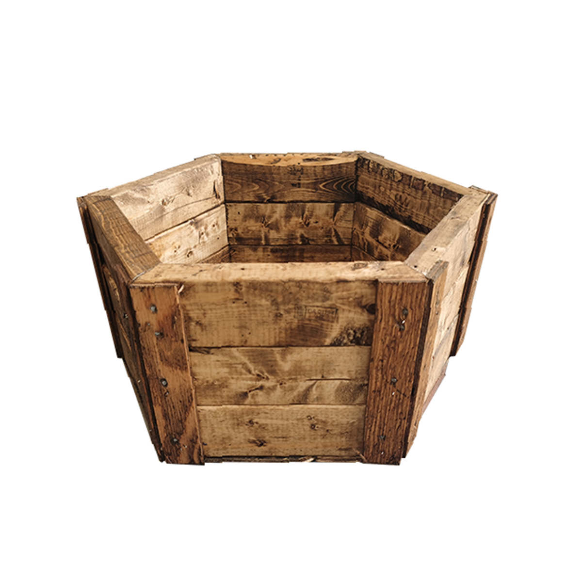 Maceta De Madera Tipo Hexagonal